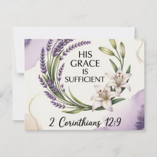 His Grace Is Sufficient Postcard
