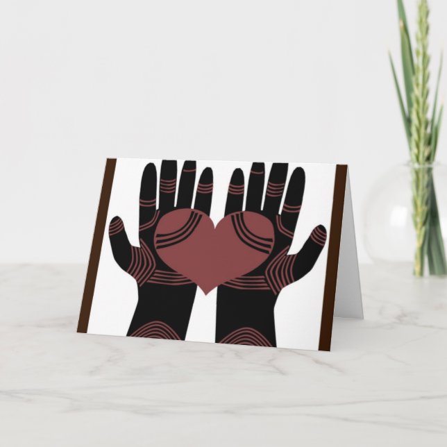His hands are healing hands greeting card (Front)