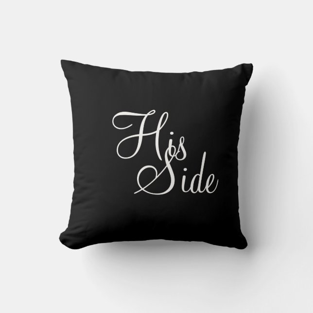 His & Her Brand Throw Pillows-Nicholas Nichole Throw Pillow (Front)