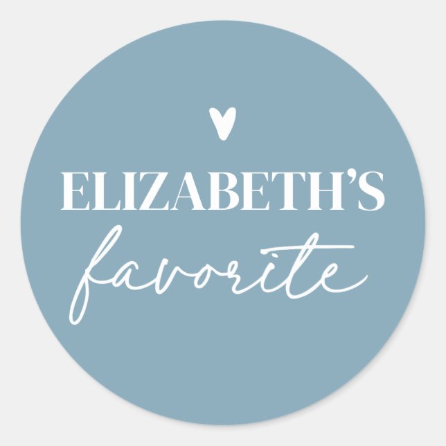 His & Her Favourite Personalized Wedding Classic Round Sticker (Front)