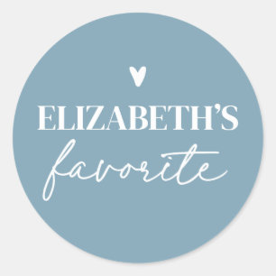His & Her Favourite Personalized Wedding Classic Round Sticker