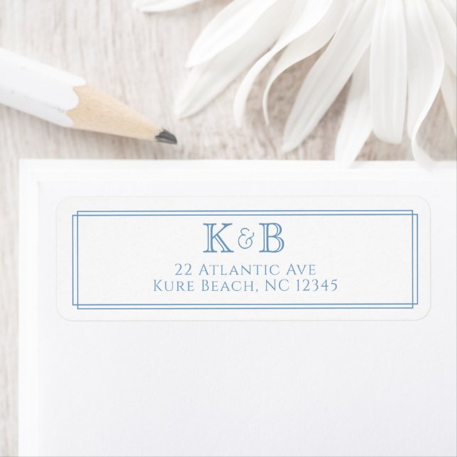 His & Her Initials Wedding Stationery Address (Insitu)