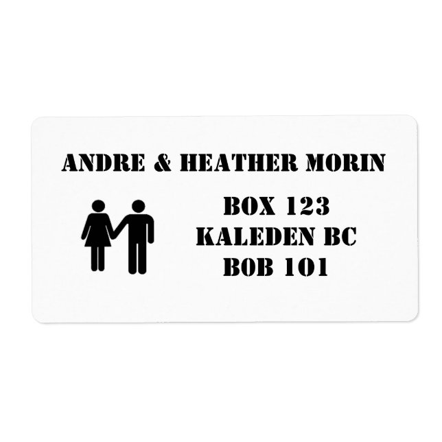 His & Hers Adress Labels (Front)