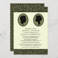 His & Hers Art Deco Silhouette Bridal Shower