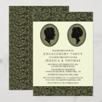 His & Hers Art Deco Silhouette Engagement Party