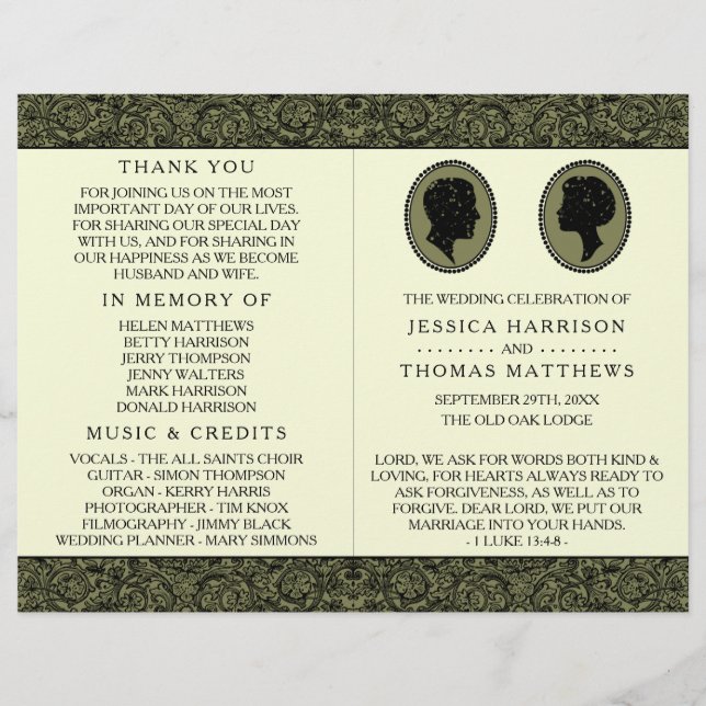 His & Hers Art Deco Silhouette Wedding Collection (Front)