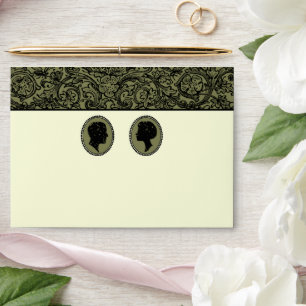 His & Hers Art Deco Silhouette Wedding Collection Envelopes