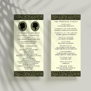 His & Hers Art Deco Silhouette Wedding Program