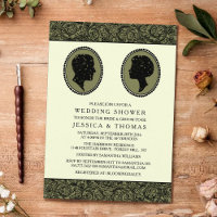 His & Hers Art Deco Silhouette Wedding Shower