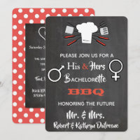 His & Hers Bachelor/Bachelorette BBQ Invitation