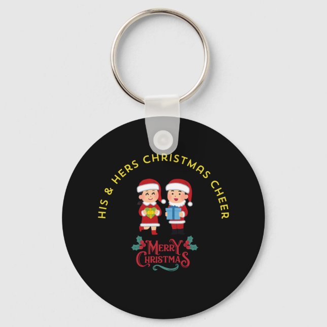 HIS & HERS CHRISTMAS CHEER KEYCHAIN (Front)