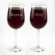 His & Hers Custom Engraved Tall Wine Glass Set