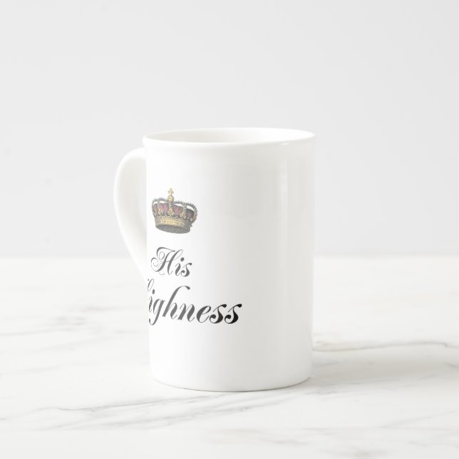 His Highness (part of his and hers set) Bone China Mug (Front Left)