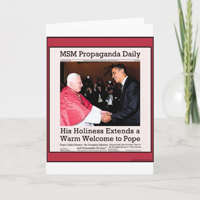 His Holiness Meets The Pope Card (Front)