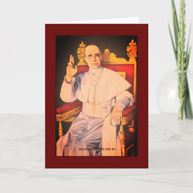 His Holiness Pope Pius XII - Catholic Church Card (Front)