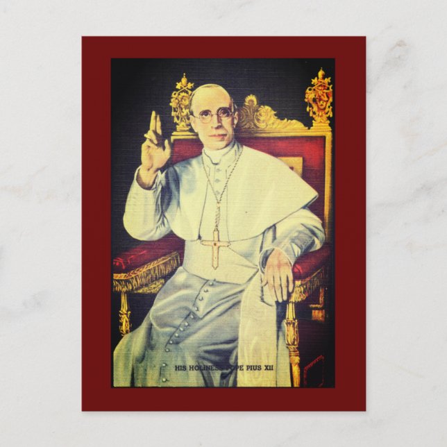 His Holiness Pope Pius XII - Catholic Church Postcard (Front)