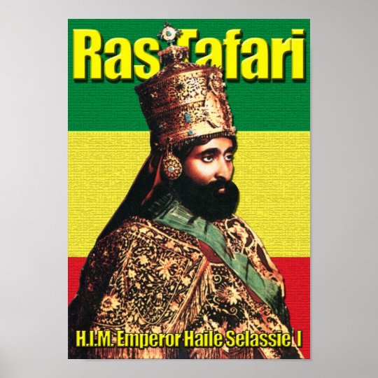 His Imperial Majesty Emperor Haile Selassie I Poster Zazzle Ca