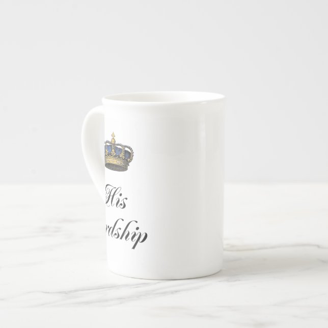His Lordship Bone China Mug (Front Left)
