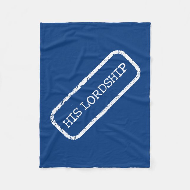 "His Lordship” Fleece Blankets (Front)