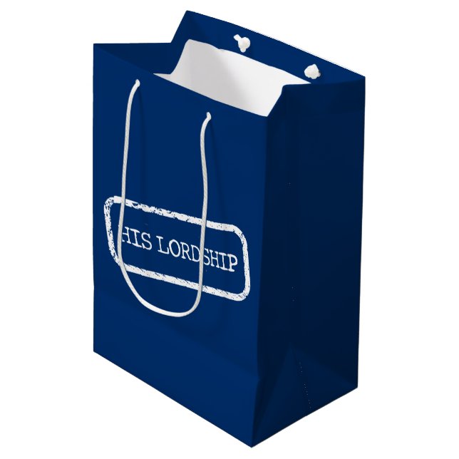 "His Lordship" Medium Gift Bag (Front Angled)