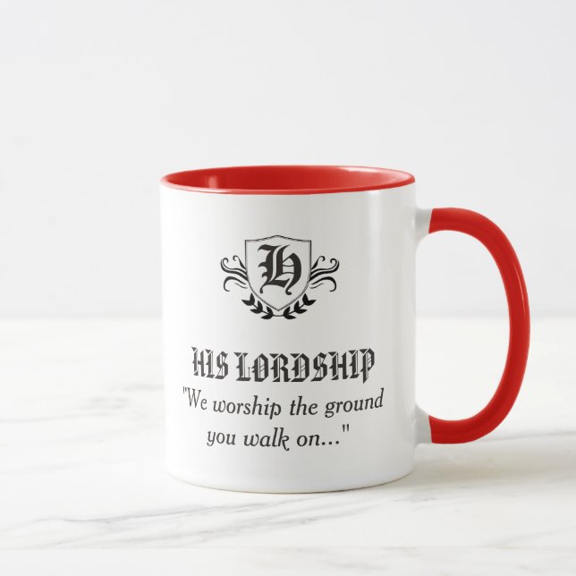 "HIS LORDSHIP" - PERSONALIZE MUG (Right)