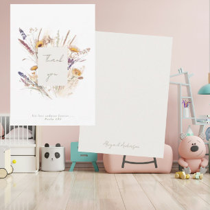 His Love Endures Forever Custom Floral Thank You Card