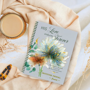 His Love Endures Forever Grey Scripture Notebook