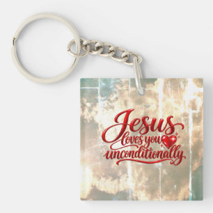 His love is Unconditional Keychain