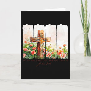 His Love Was Greater Spring Easter Jesus Cross Chr Card