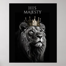 His Majesty – Regal Lion Crown Poster