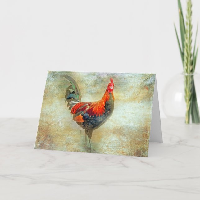"His Majesty" Rooster Greeting Card/Note Card (Front)