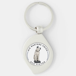 His Master's Voice Black & White SIgnature Nipper Keychain