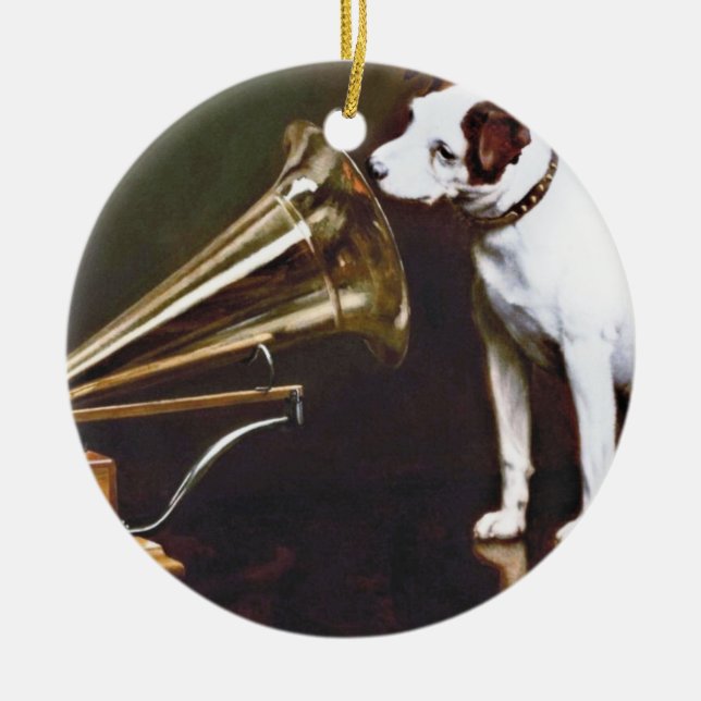 His Master's Voice Nipper The Dog Ceramic Ornament (Front)
