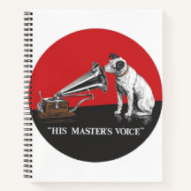 His Master's Voice Red & Black Vintage