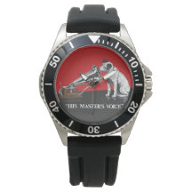 His Master's Voice Red & Black Vintage