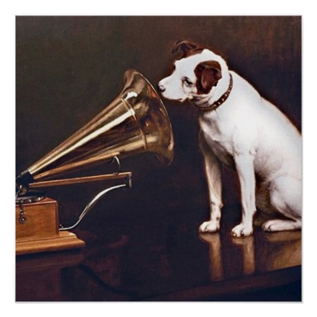 His Master's Voice Vintage Colour Poster (Front)