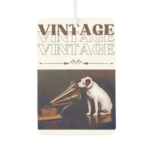 His Master's Voice Vintage Stacked Air Freshener (Front)