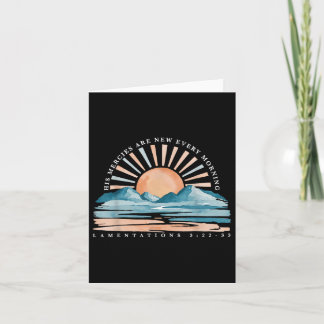 His Mercies Are New Every Morning Bible Verse Chri Card