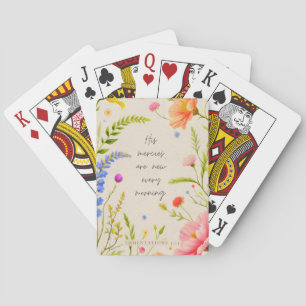 His Mercies Are New Every Morning Lamentations 3:2 Playing Cards