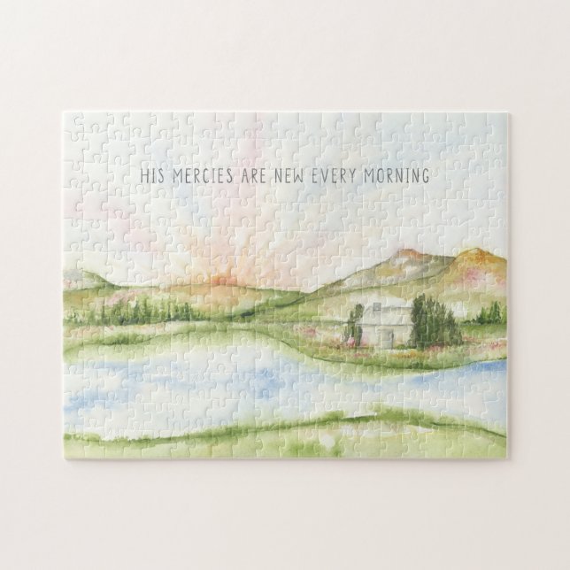 His mercies are new every morning landscape puzzle (Horizontal)