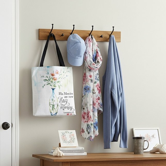 His mercies are new every morning tote bag (Creator Uploaded)