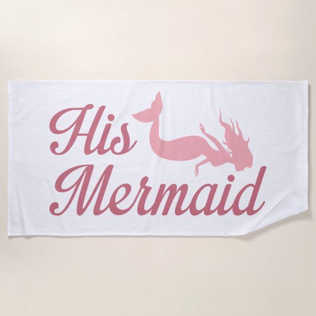 His Mermaid Beach Towel (Front)