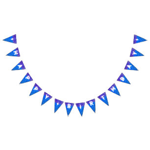 His Modern Royal Happy Birthday Bunting Flags