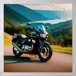 His Motorcycle Poster