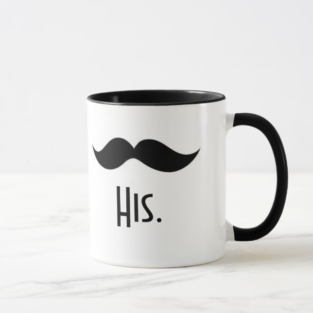 "His" Moustache Mug (Right)