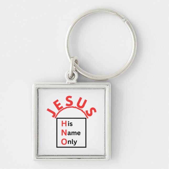 His Name Only - White Keychain (Front)