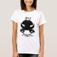 HIS Pirate Black Crossbones Skull & Sword White