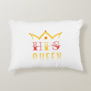 His Queen Accent Pillow