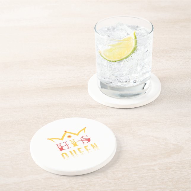 His Queen Coaster (Side)