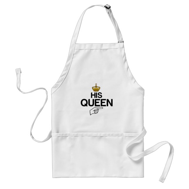 HIS QUEEN COUPLE STANDARD APRON (Front)